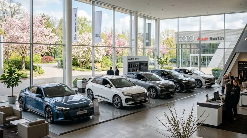 Elektro-Nutzfahrzeug lädt an Autobahn-Schnellladestation