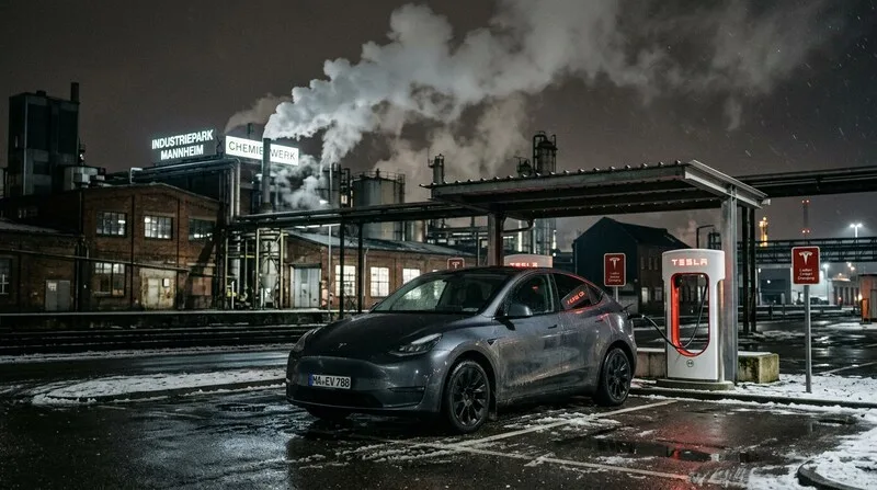 Mercedes EQC lädt an der Wallbox im Eigenheim