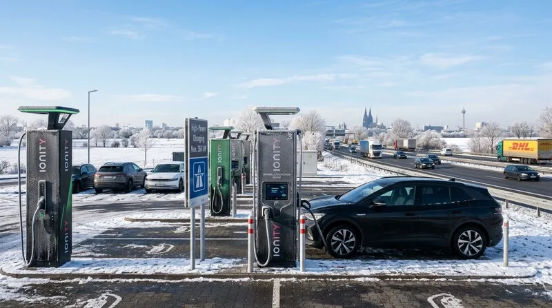 Tesla lädt im Parkhaus Bochum